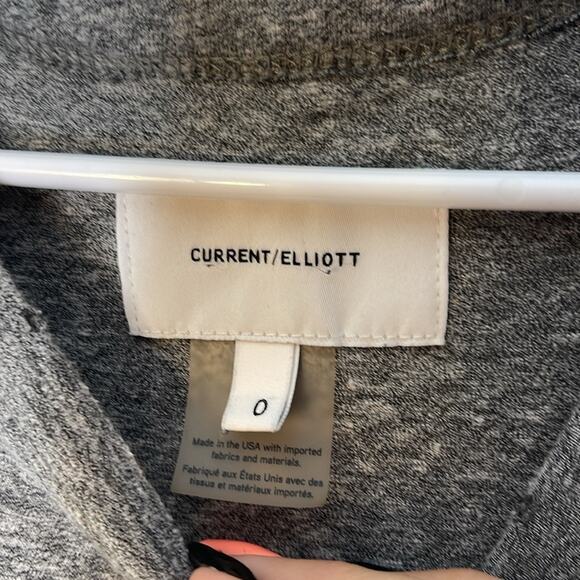 CURRENT/ELLIOTT Gray Distressed Sleeveless Double Slit Polyester Blend Dress 0 - Picture 4 of 8